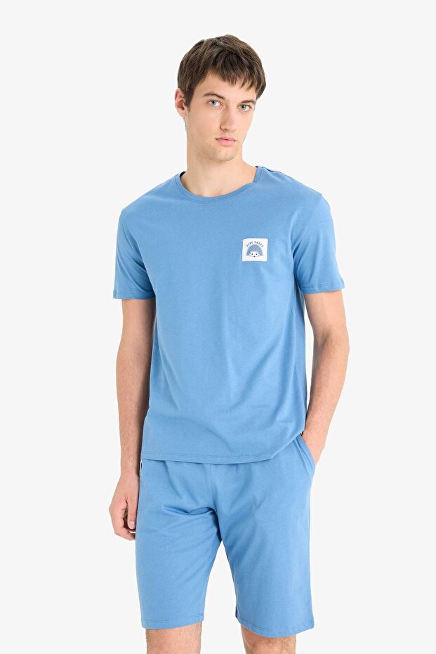 Pijama Takımı Baskılı Kısa Kollu Üst Şort F6185AX25SP - 4