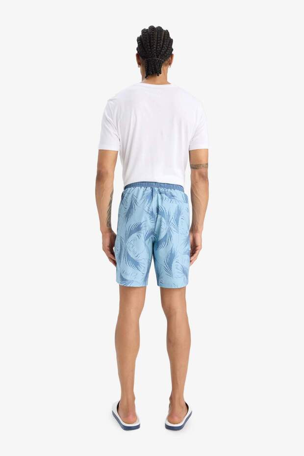 DeFactoFit Regular Fit Desenli Esnek Dokulu Deniz Şortu D9630AX25HS - 7