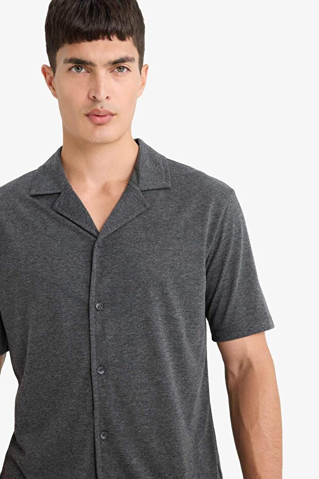 Pijama Takımı Kısa Kollu Üst Beli Bağcıklı Şort F7381AX25HS - 4