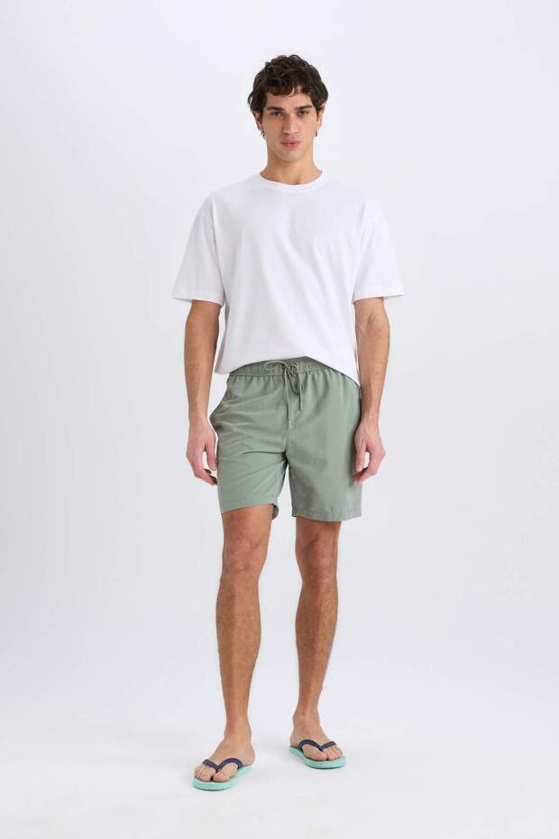 Regular Fit Kısa Boy Yumuşak Tuşeli Deniz Şortu E0993AX25HS - 2
