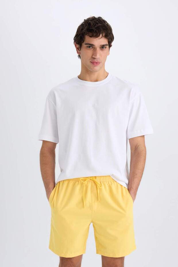 Regular Fit Kısa Boy Yumuşak Tuşeli Deniz Şortu E0993AX25HS - 3