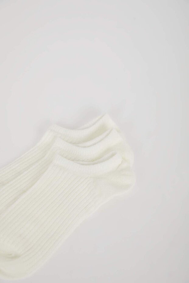 Kız Çocuk 3'lü Pamuklu Patik Çorap E6052A8NS - 3