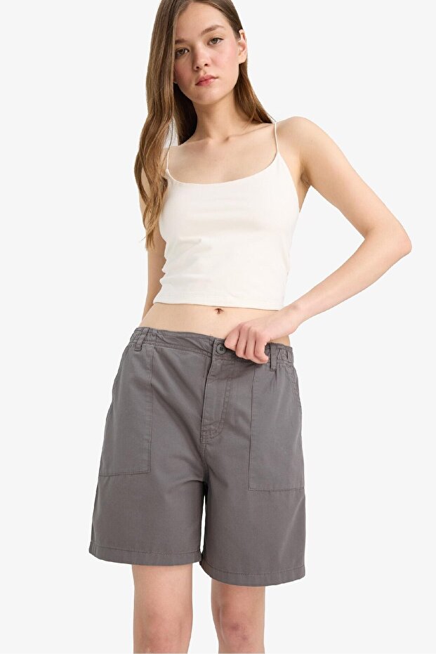 Coool Normal Bel Kısa Paça Gabardin Şort F3318AX25SM - 4