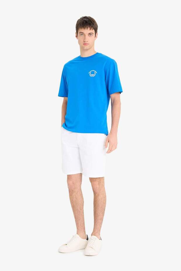 %100 Pamuk Regular Fit Bermuda Şort E1231AX25SM - 2