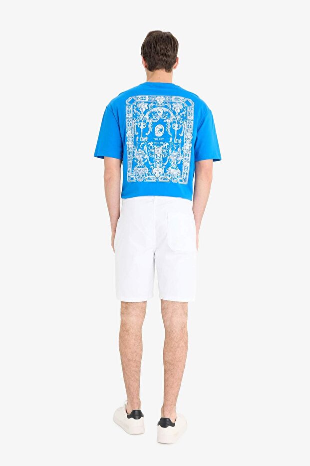 %100 Pamuk Regular Fit Bermuda Şort E1231AX25SM - 8