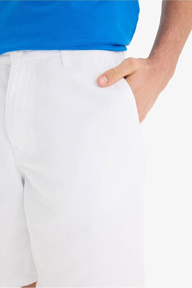 %100 Pamuk Regular Fit Bermuda Şort E1231AX25SM - 6