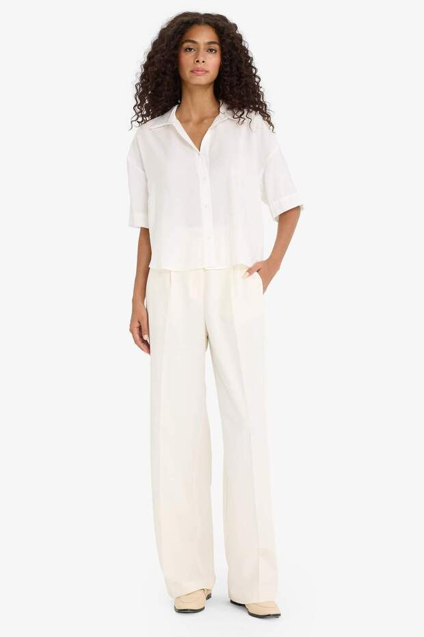 Loose Fit Modal Kısa Kollu Gömlek F7080AX25SM - 2