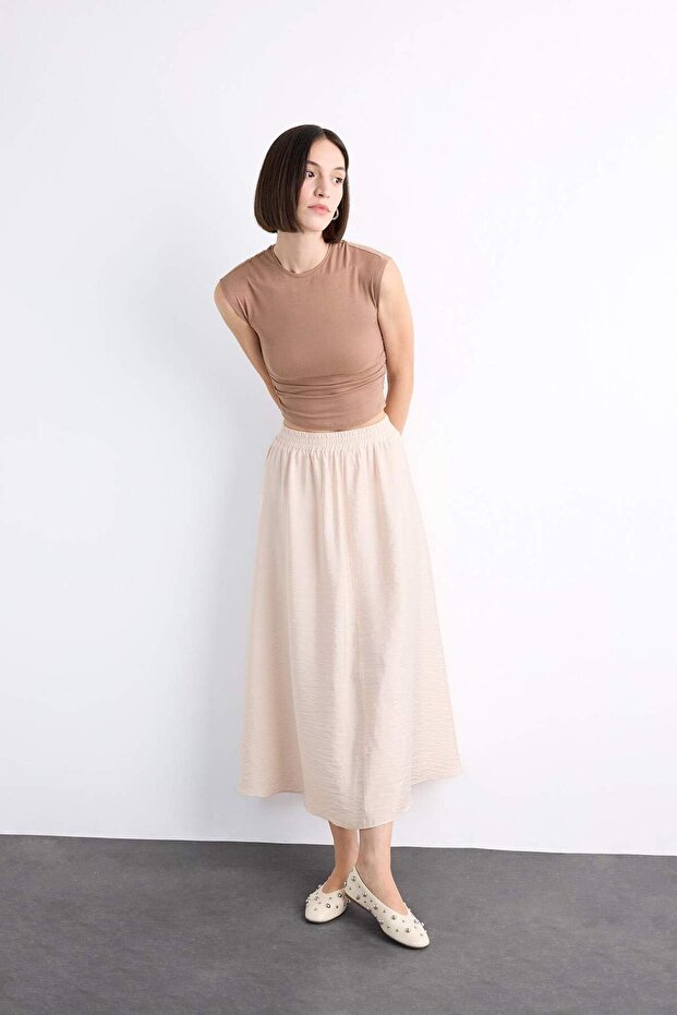 Beli Lastikli Midi Etek F7448AX25SM - 4