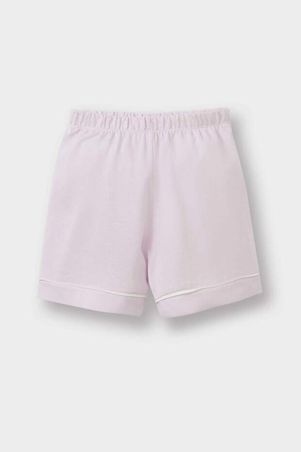 Kız Bebek Pijama Takımı Kısa Kollu Penye Üst Beli Lastikli Şort E1548A525HS - 2