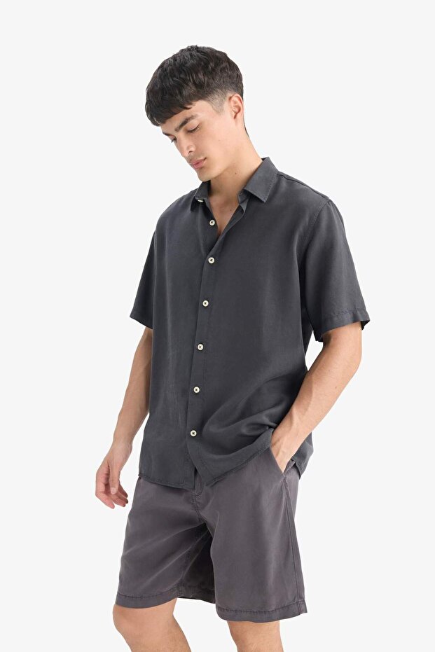 Regular Fit Kısa Kollu Gömlek E2530AX25SM - 4