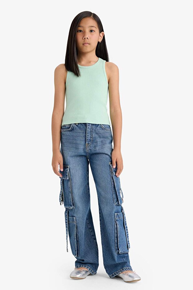 Kız Çocuk Bisiklet Yaka 2'li Atlet B6704A825SM - 7