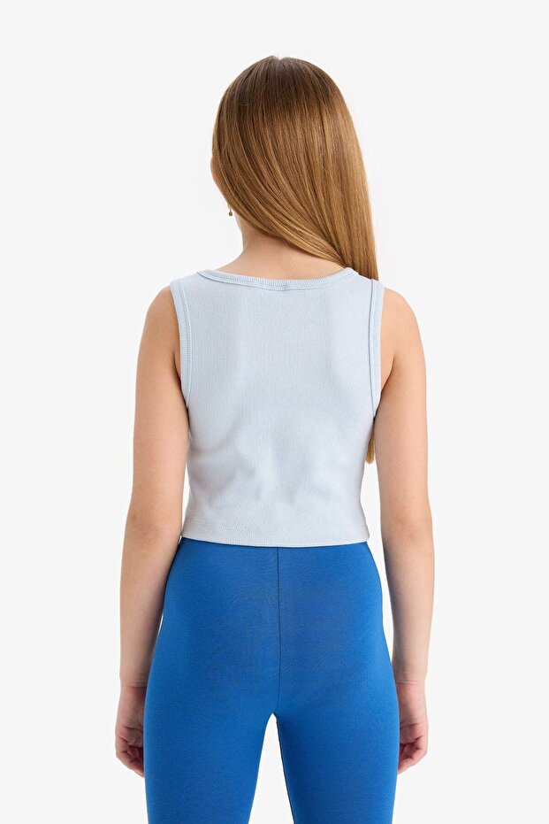 قميص بدون أكمام بياقة دائرية للبنات D9097A825HS - 6