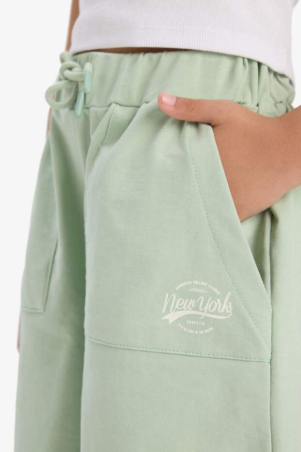 Kız Çocuk Beli Lastikli Basic Düz Şort B0847A825HS - 5