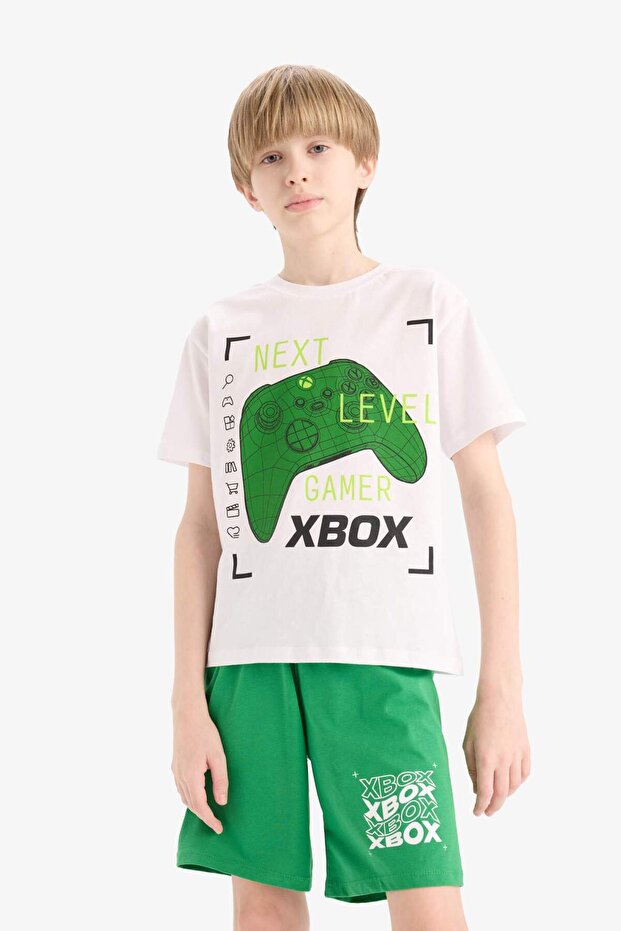 Erkek Çocuk Xbox Pijama Takımı Kısa Kollu Üst Beli Lastikli Şort E0345A825HS - 4