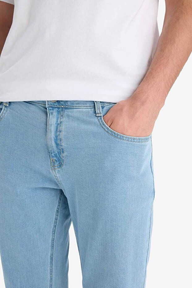 Sergio Regular Fit Normal Kalıp Normal Bel Boru Paça Jean Pantolon E7268AX25SM - 5