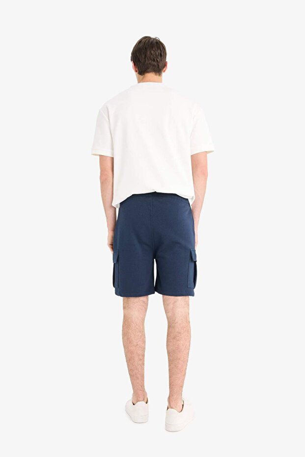 Regular Fit Beli Bağcıklı Kargo Cepli Şort D9494AX25SM - 6