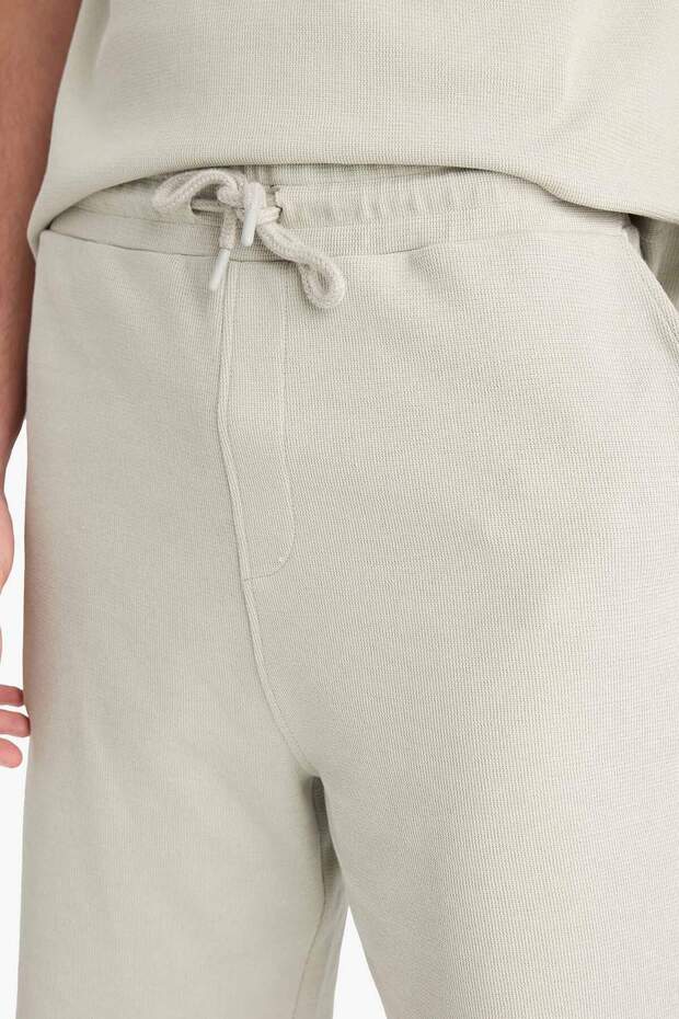 Regular Fit Dokulu Beli Bağcıklı Şort E2588AX25SM - 5