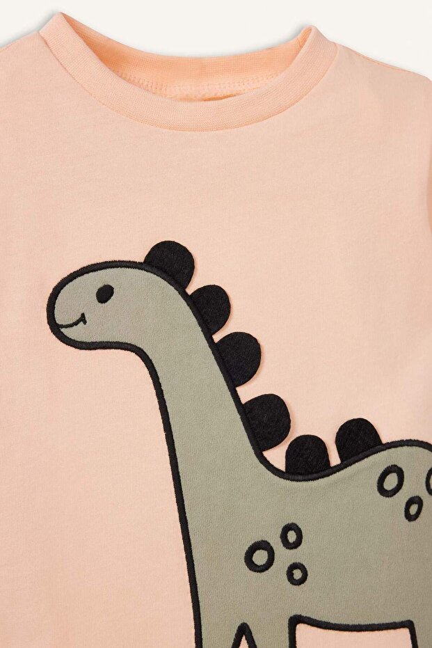 Erkek Bebek 2'li Pijama Takımı Kısa Kollu Penye Tişort Beli Lastikli Şort E4778A525SM - 7