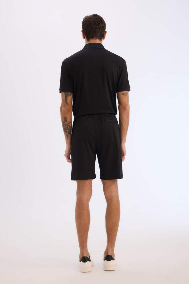 Regular Fit Her Yöne Esneyen Krinkıl Bermuda Şort E0980AX25SM - 7