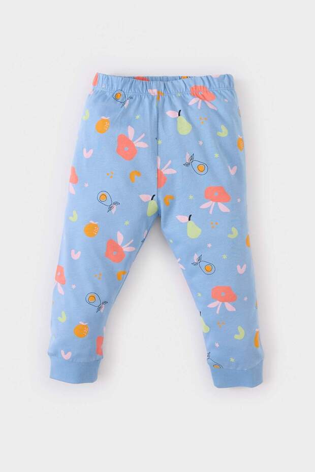 Kız Bebek Pijama Takımı Çiçekli Uzun Kollu Penye Üst Beli Lastikli Uzun Alt E1537A525SP - 2