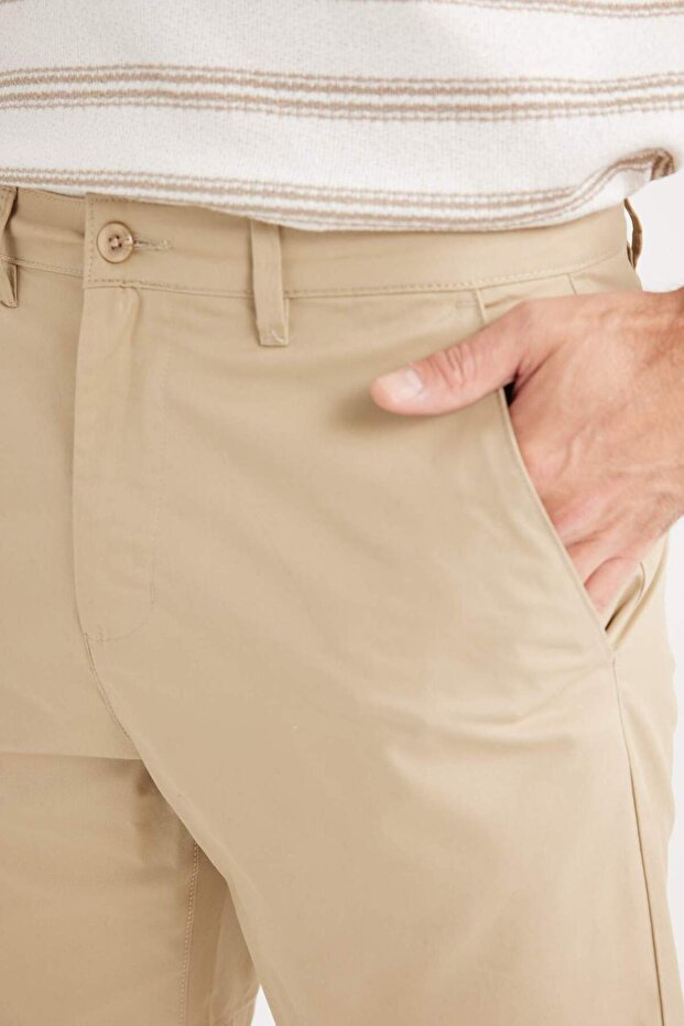 %100 Pamuk Regular Fit Gabardin Bermuda Şort C7684AX25SP - 5