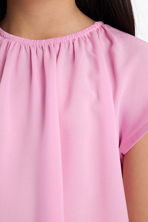 Kurzarmbluse Mädchen E6853A825SM - 5