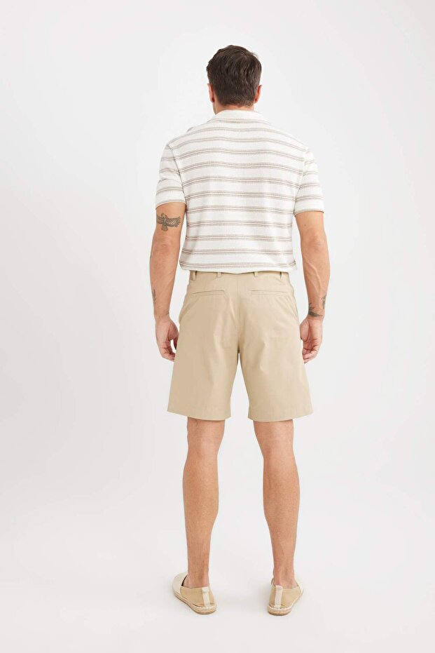 %100 Pamuk Regular Fit Gabardin Bermuda Şort C7684AX25SP - 7