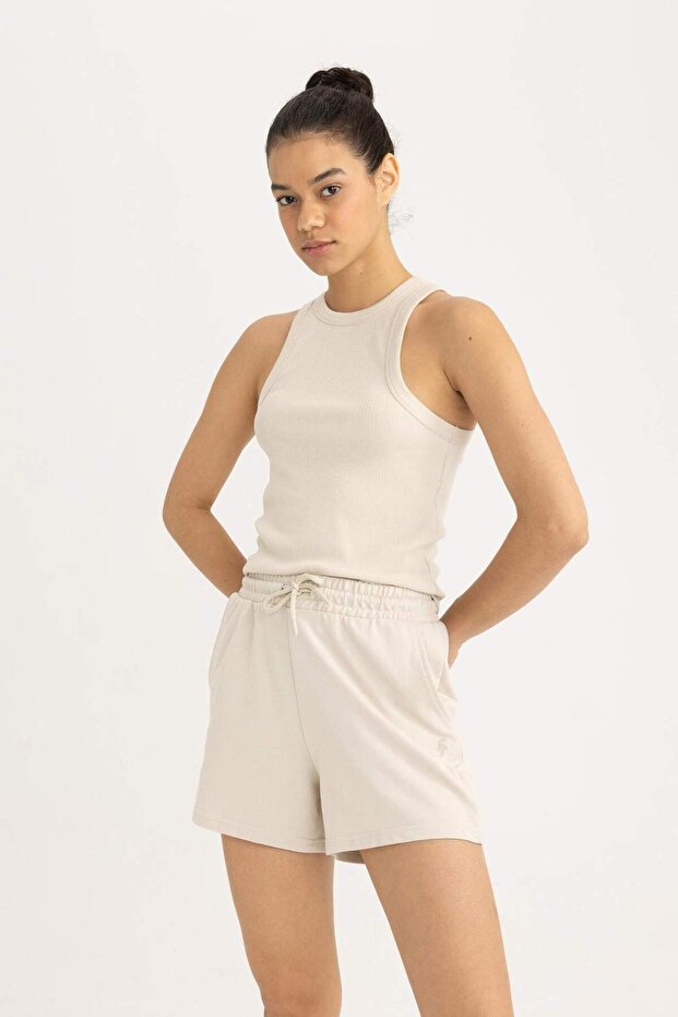 DeFactoFit Standart Fit Sporcu Kısa Paça Basic Düz Kırmızı Şort Z6696AZ25SM - 3