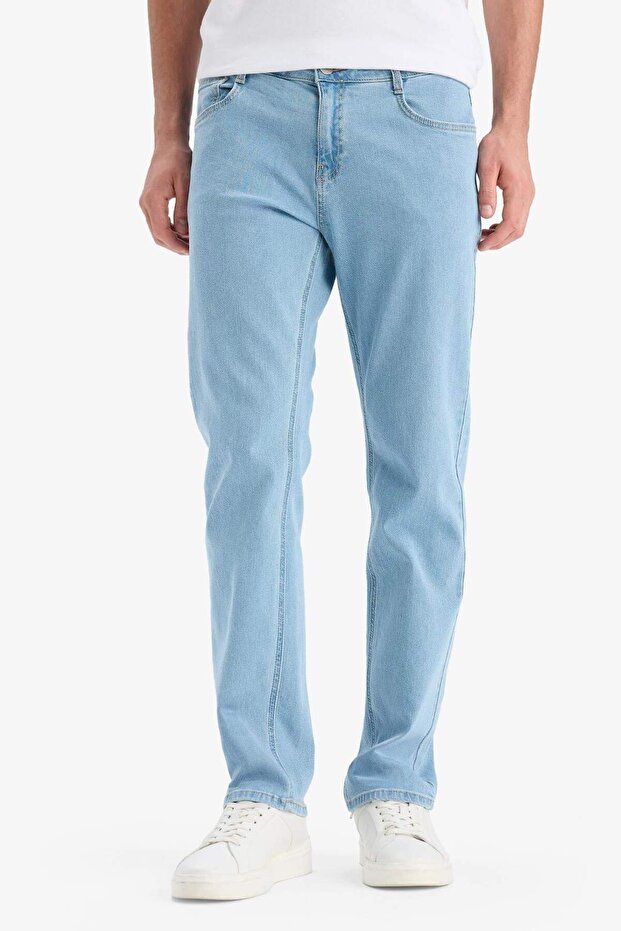 Sergio Regular Fit Normal Kalıp Normal Bel Boru Paça Jean Pantolon E7268AX25SM - 4