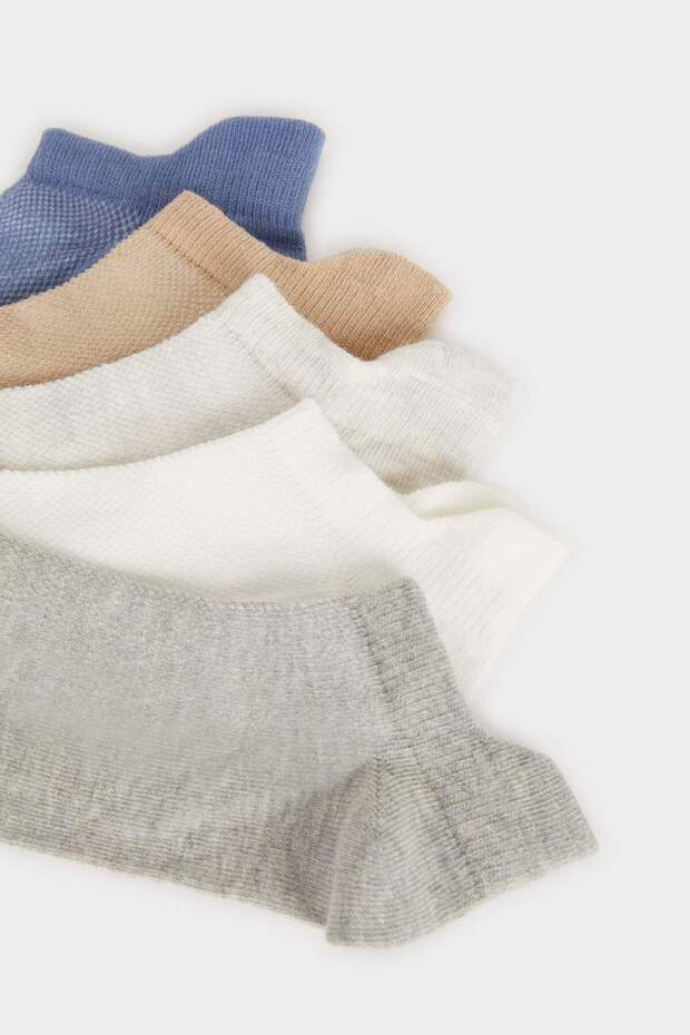 Erkek Çocuk 5'li Pamuklu Patik Çorap E5502A8NS - 7