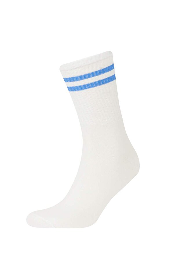 Erkek 5'li Pamuklu Uzun Çorap D9654AXNS - 6