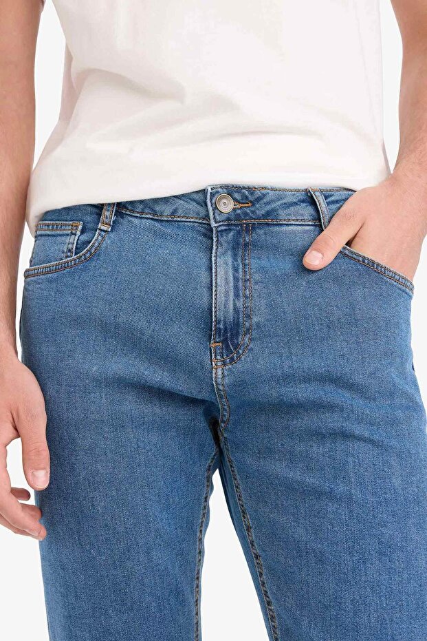 Sergio Regular Fit Normal Kalıp Normal Bel Boru Paça Jean Pantolon E7277AX25SM - 5
