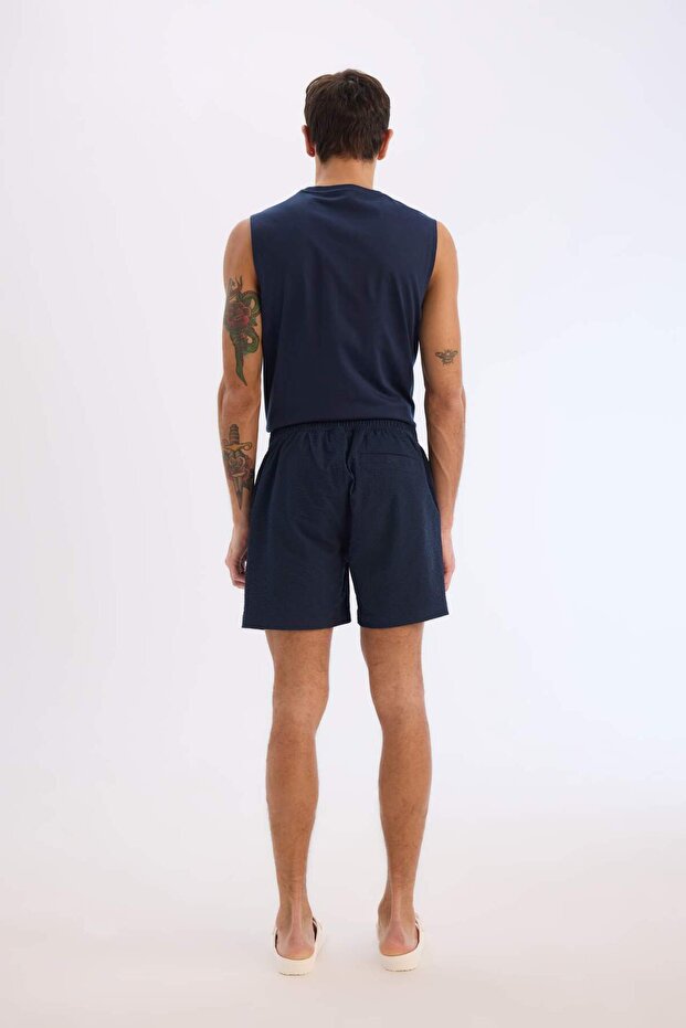 Short Length Swim Shorts with Button Front and Mesh Lining E0904Ax25Hs - 8
