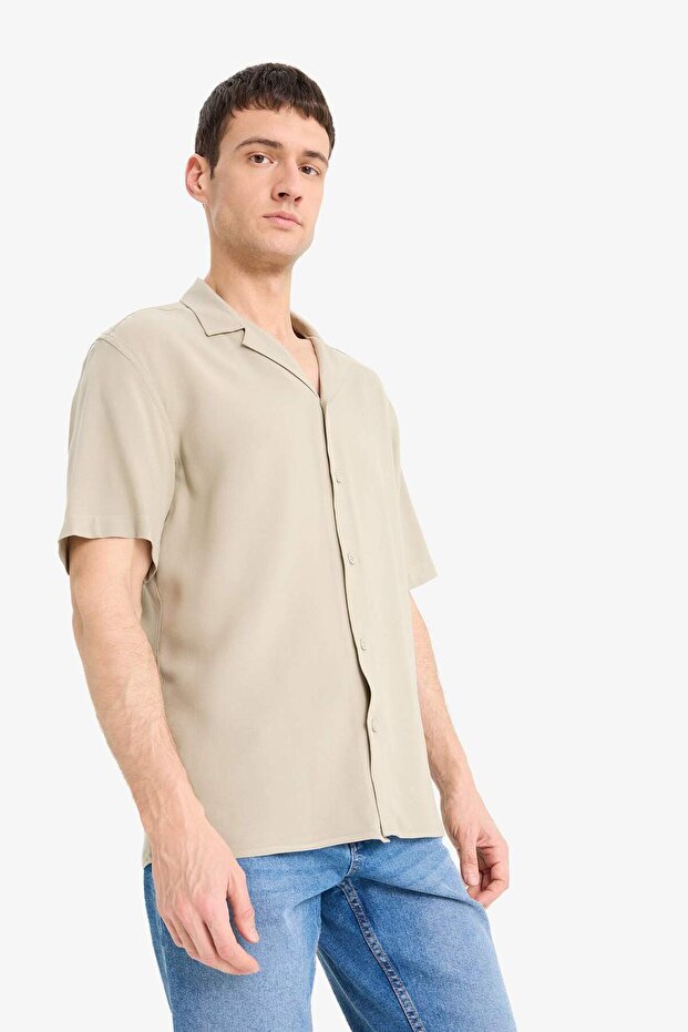 Regular Fit Apaş Yaka Yazlık Kısa Kollu Gömlek E2533AX25SM - 4