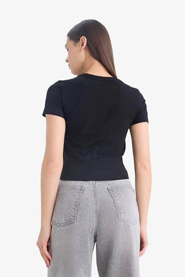 Coool Fitted Basic Düz Kısa Kollu Tişört F3485AXNS - 5