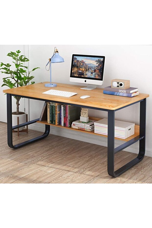 Modern and simple design computer desk, multi-purpose for home, office and study halls 100*60*73 cm - 2