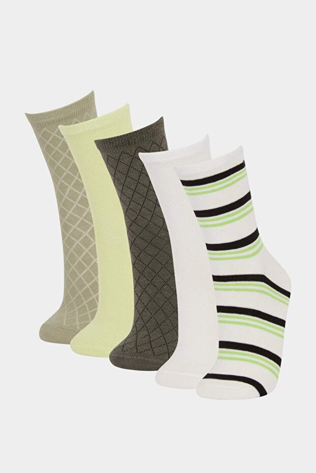 Boy's 5-Piece Cotton Long Socks E5526A8Ns