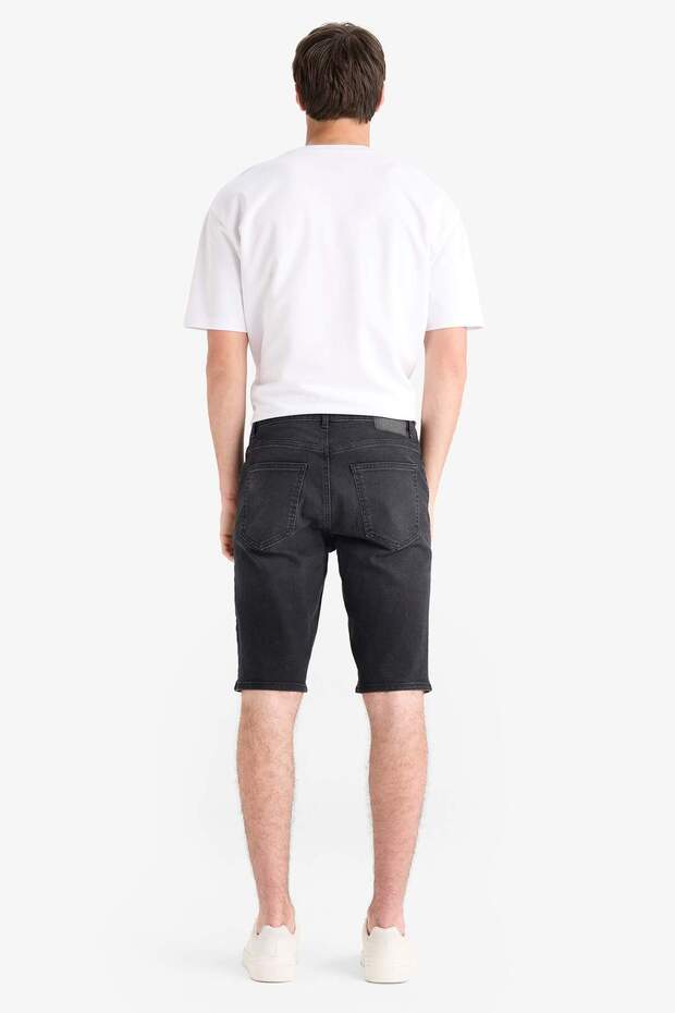 Regular Fit Jean Bermuda Şort E5979AX25SM - 5