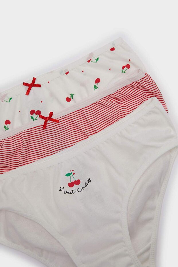 Kız Çocuk Desenli 3lü Slip Külot E7073A825SP - 4