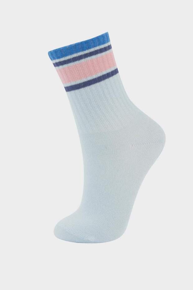 Kız Çocuk 3'lü Pamuklu Uzun Çorap E6274A8NS - 3