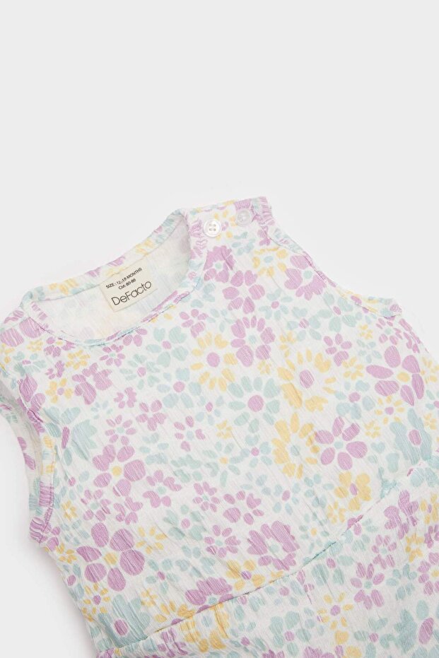 Kız Bebek Çiçekli Tulum E8758A525SM - 2