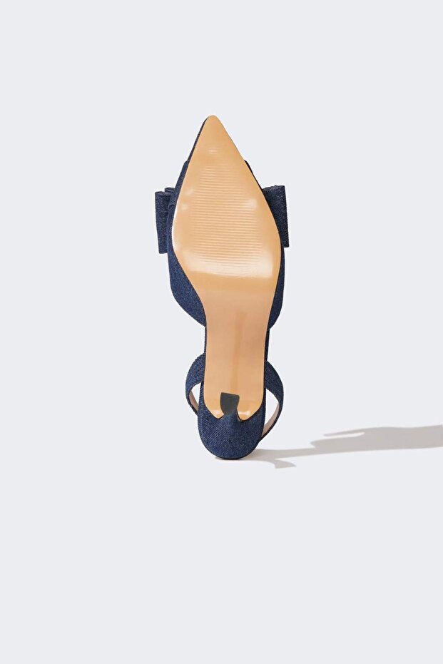 Kadın Yüksek Taban Jean Topuklu Sandalet E2516AX25SM - 5