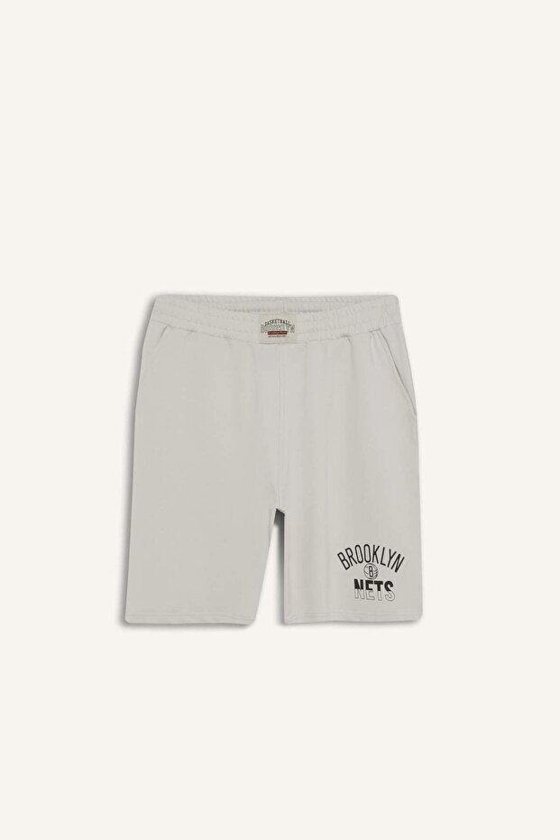 DeFactoFit NBA Brooklyn Nets Standart Fit Kısa Paça Şort E3008AX25SM - 8