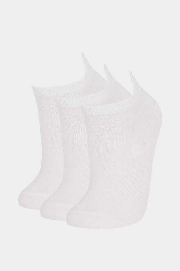 Kız Çocuk 3'lü Pamuklu Patik Çorap E6058A8NS - 1