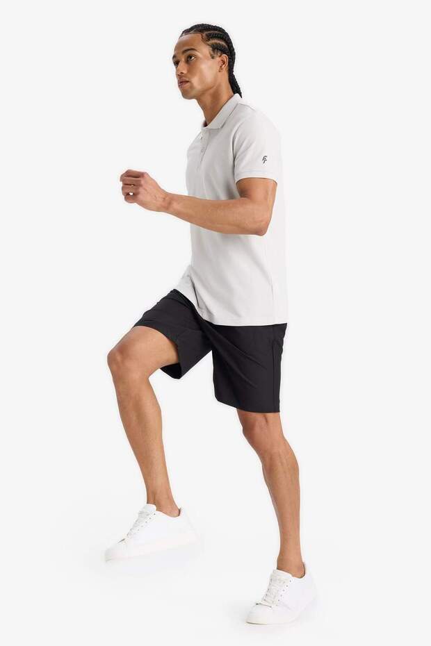 DeFactoFit Standart Fit Sporcu Kısa Paça Dokuma Şort E4137AX25SM - 3