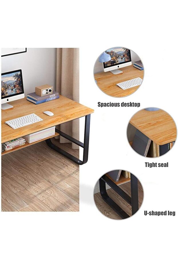 Modern and simple design computer desk, multi-purpose for home, office and study halls 100*60*73 cm - 5