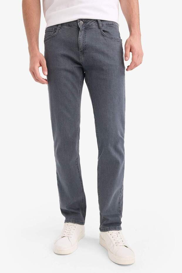 Sergio Regular Fit Normal Kalıp Normal Bel Boru Paça Jean Pantolon E7266AX25SM - 3