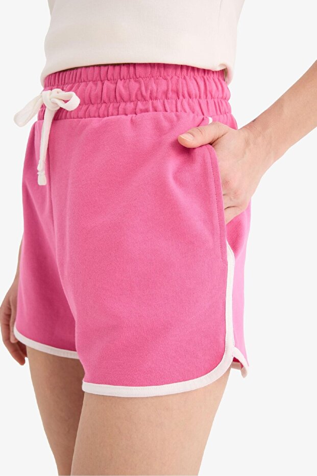 Coool Regular Fit Beli Lastikli Bağcıklı Kalın Mini Şort A6224AX25SM - 6