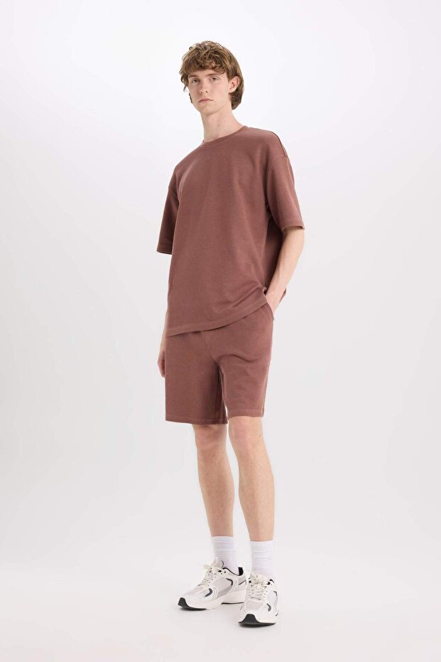 %100 Pamuk Regular Fit Düz Paça Şort E0442AX25SM - 2