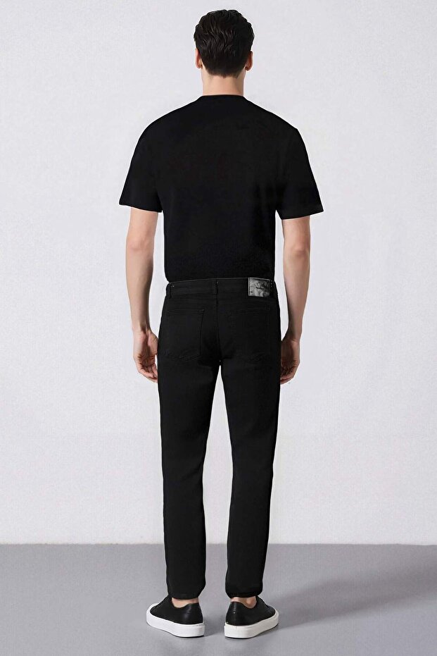 Sergio Regular Fit Normal Kalıp Normal Bel Boru Paça Siyah Jean Pantolon F2370AX25SP - 7